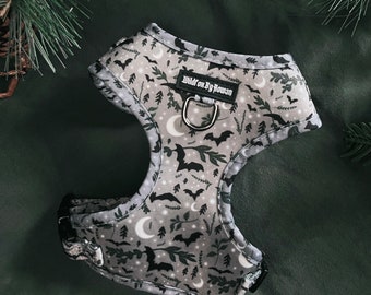 Pet Harness - Mystic Forest - dogs - cats - pine trees - spooky - bats - moon - gift - accessories