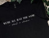 Paris - what a shame - gothic font - printed crew neck tee - tshirt - alternative - adult apparel - music