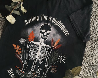 Taylor Swift - skeleton - adult apparel - flowers - blank space  - Black - printed tshirt - gift -