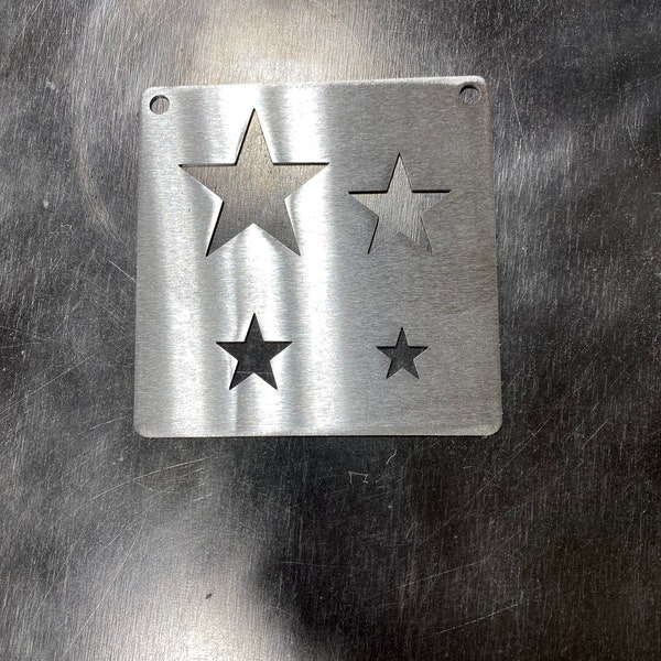 Small star metal stencil for wood router, painting, wood burning, pattern making