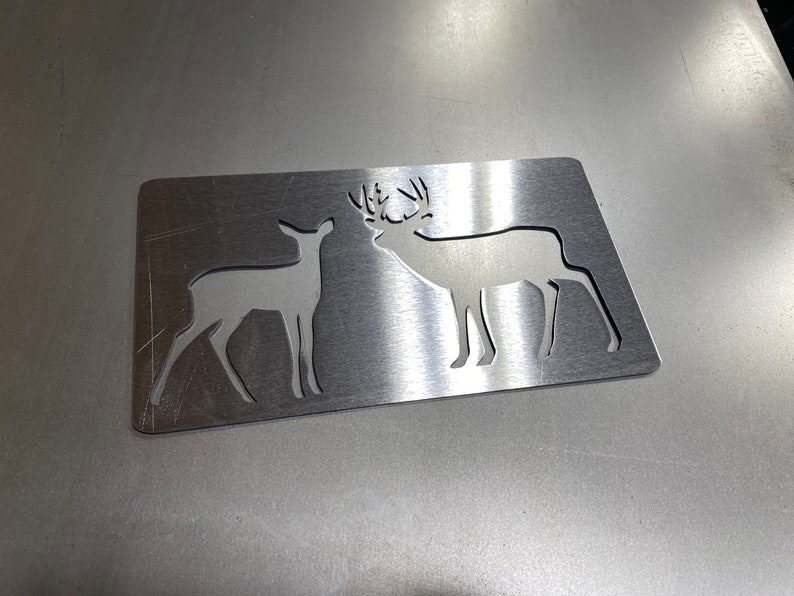 Stencil Router Indicator Buck and Doe Metal Stencil, Router Stencil, Woodworking Tools, Wood ...