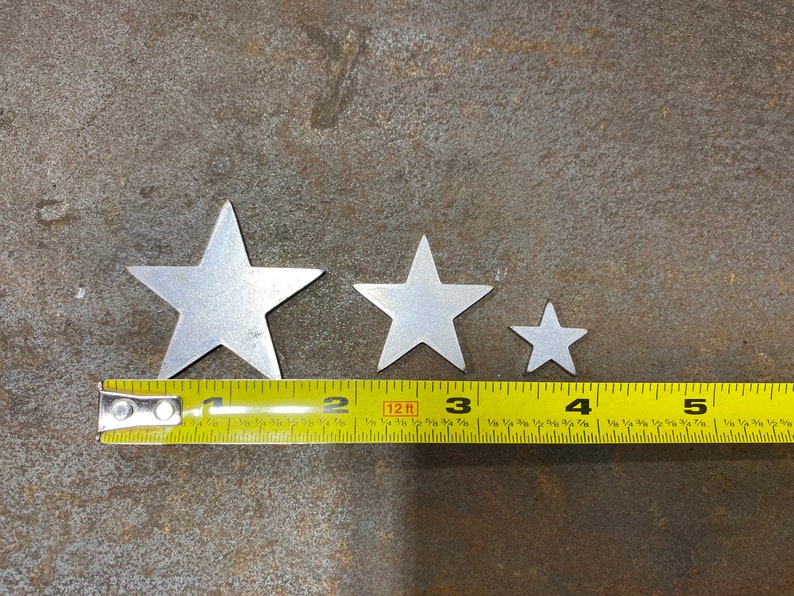 Metal Star Cutouts for Crafting Rustic Metal Stars Laser Cut Etsy