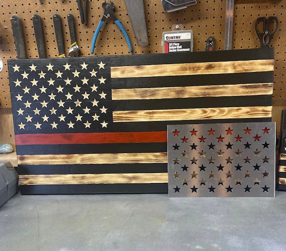 Metal We the People Stencil for Wood American Flags, Metal Router