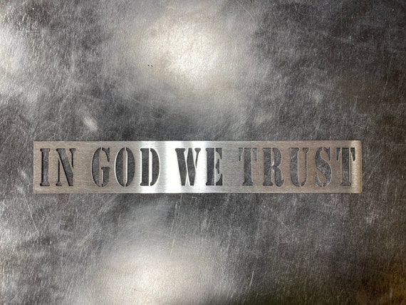 In God We Trust Stencil for Wood American Flags, metal router stencil,  metal stencils