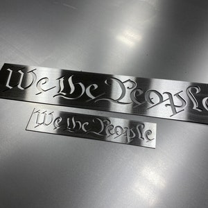 Metal We The People Stencil for Wood American Flags, metal router stencil, metal stencils