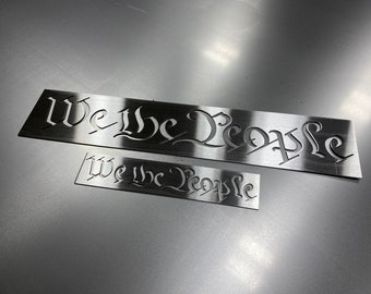 Metal We The People Stencil for Wood American Flags, metal router stencil, metal stencils