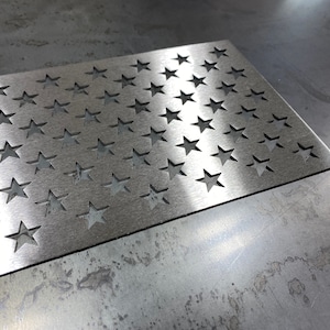 Large Sized Metal Star Stencil for large Wood American Flags, metal star router stencil, metal stencils