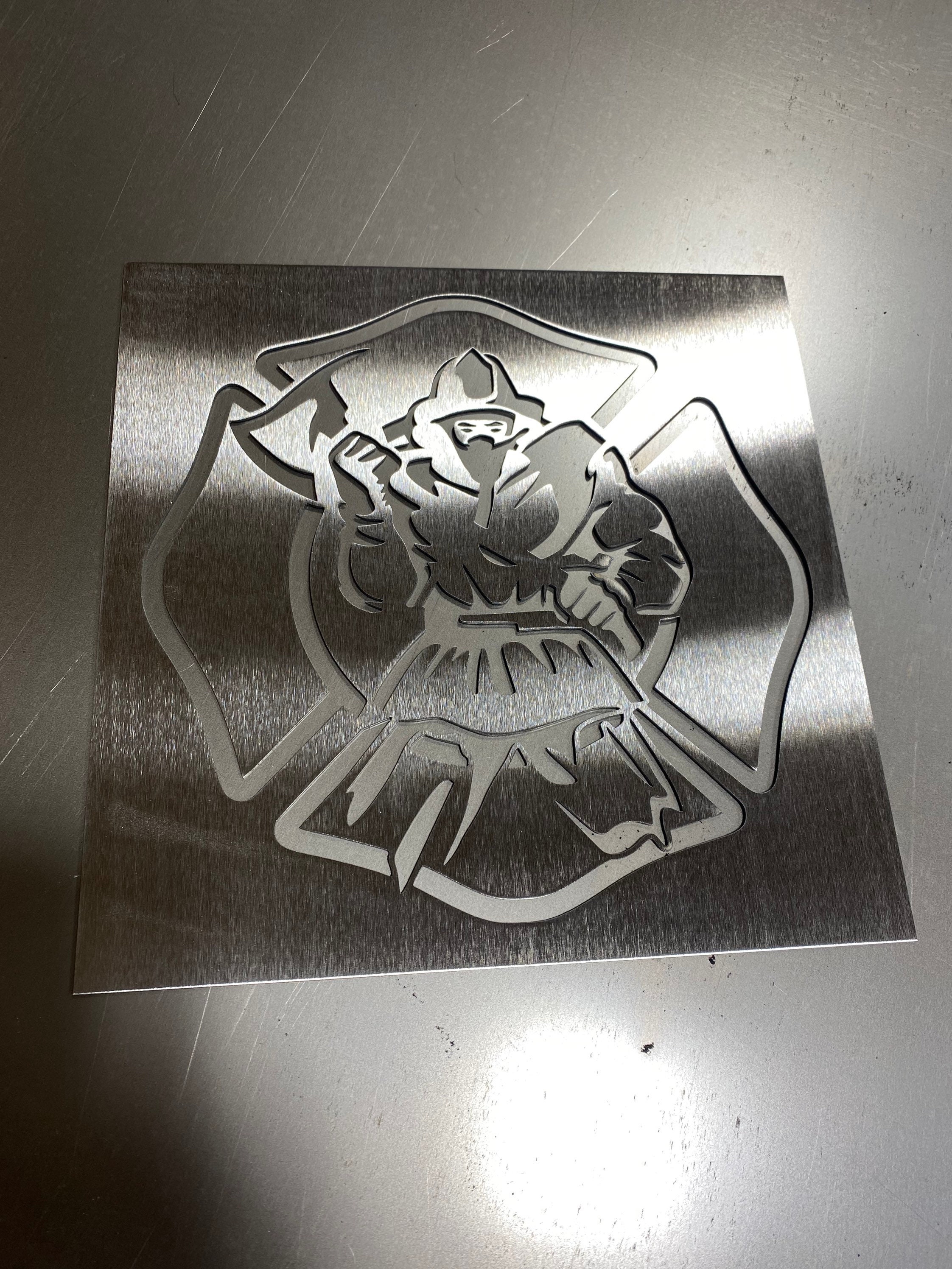 Metal Star Stencil for Wood American Flags, Fireman’s shield, Maltese  Cross, fire department stencil, metal router stencil, metal stencils