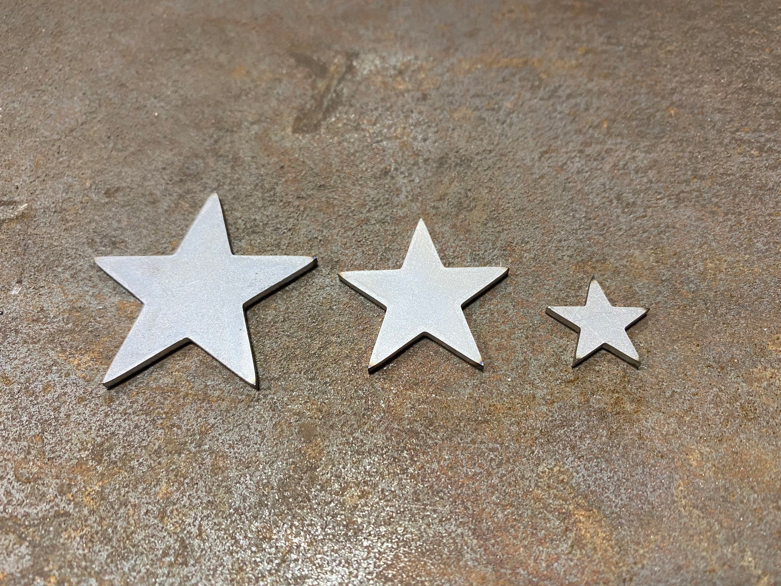 Metal Star Cutouts for Crafting Rustic Metal Stars Laser Cut Etsy