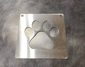 Small dog or puppy tracks metal stencil for wood router, painting, wood burning, pattern making