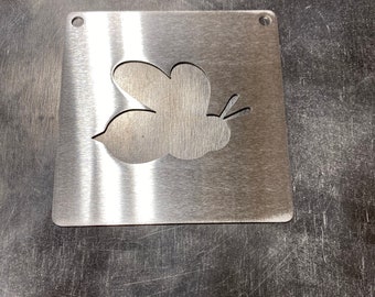 Small honey bee metal stencil for wood router, painting, wood burning, pattern making
