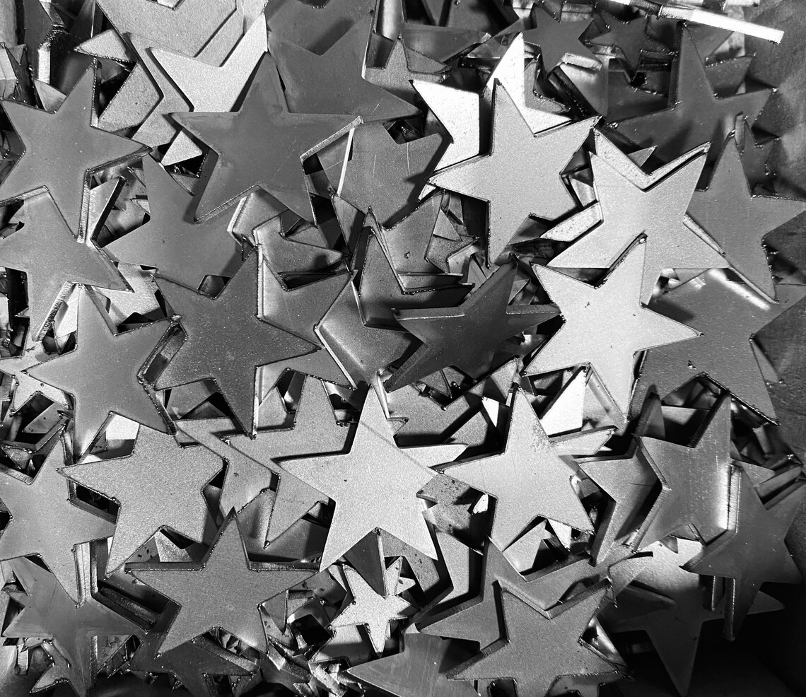Metal Star Cutouts for Crafting Rustic Metal Stars Laser Cut Etsy