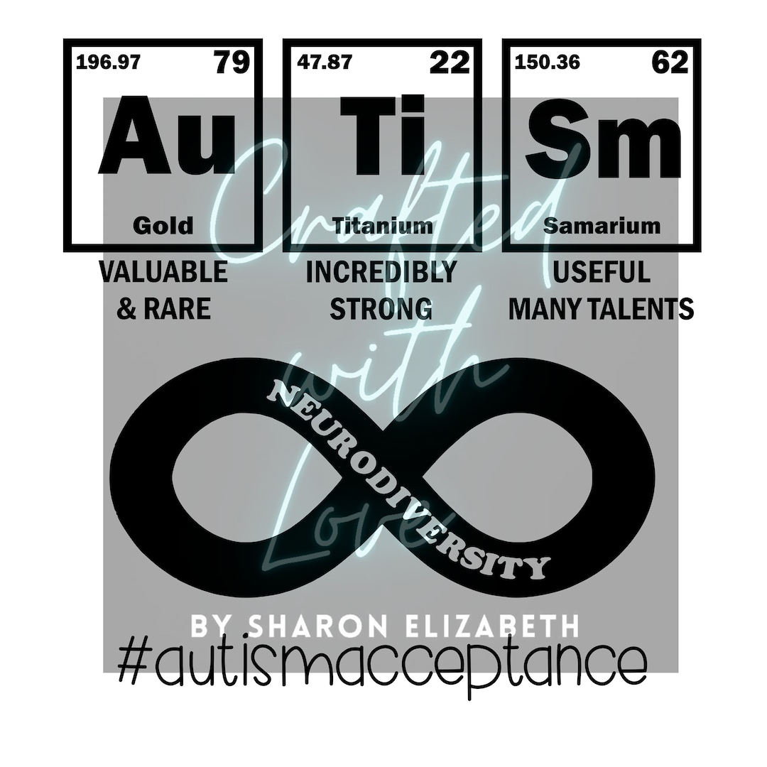Autism-periodic Table-neurodiversity-autism - Etsy - How To Spell Autistic With The Periodic Table