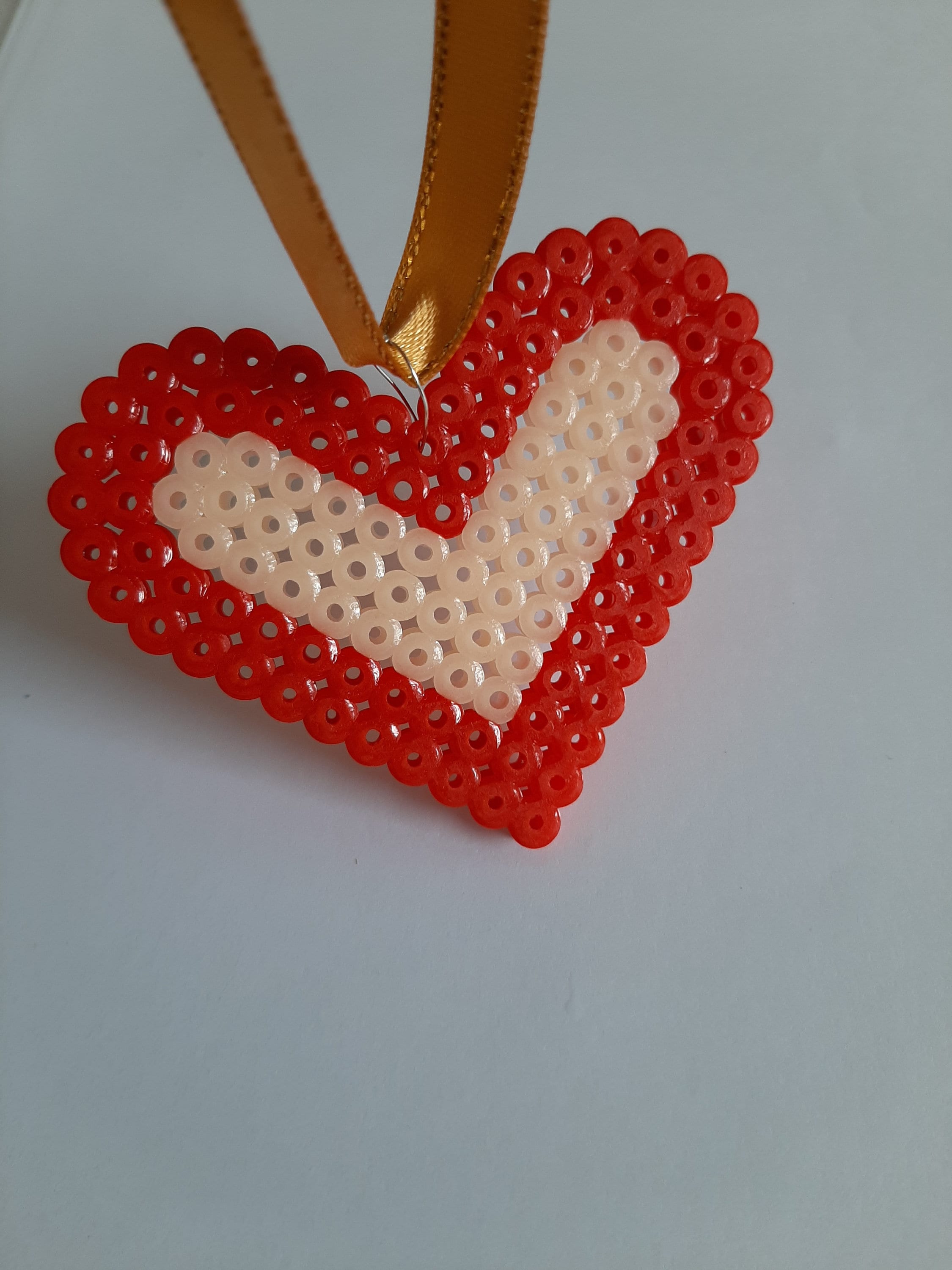 Perler Bead Red Heart Box