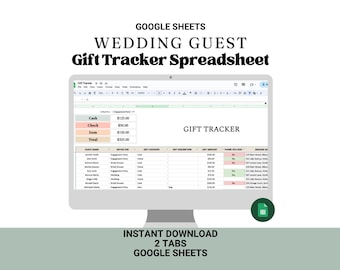 Wedding Gift Tracker | Google Sheets Template (Digital Download)
