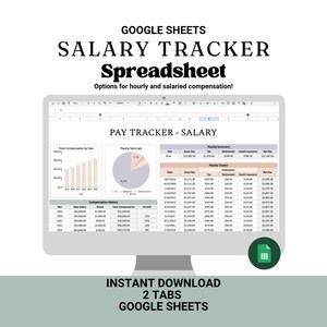 Salary Tracker Spreadsheet: Hourly & Salaried (Google Sheets Template)