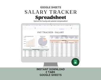 Salary Tracker Spreadsheet: Hourly & Salaried (Google Sheets Template)