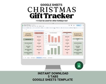 Christmas Gift Tracker | Google Sheets Template (Digital Download)