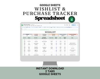 Verlanglijst en aankooptracker: budgetspreadsheet (Google Spreadsheets-sjabloon)