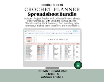 Ensemble de feuilles de calcul pour la planification au crochet : modèle Google Sheets (téléchargement numérique)