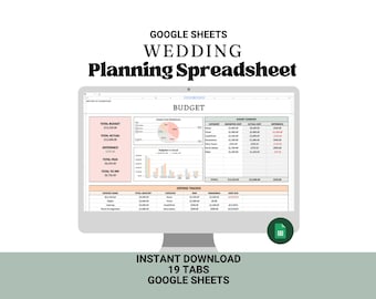 Ultimate Wedding Planning Spreadsheet: Google Sheets Template (Digital Download)