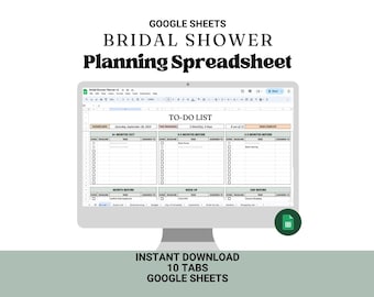 Brautparty-Planungstabelle: Google Sheets Vorlage (Digitaler Download)