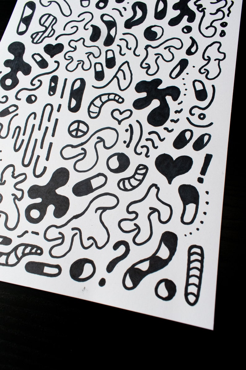 Original Drawing Untitled Abstract