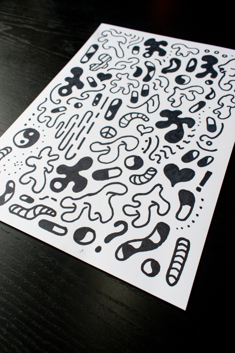 Original Drawing Untitled Abstract