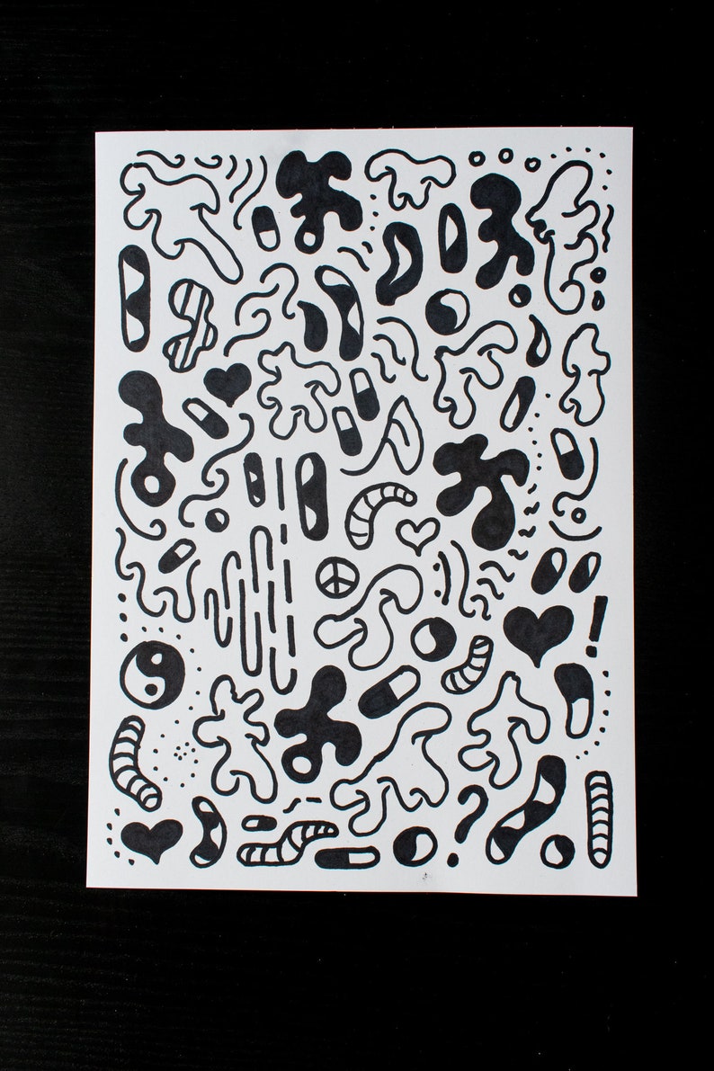 Original Drawing Untitled Abstract