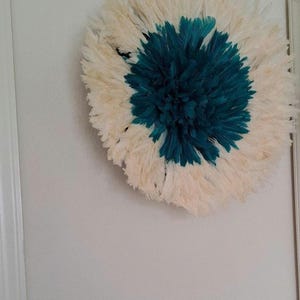 19&quot; Handmade Bamileke Juju hat Cameroon | Authentic African Feather Hat | Wall hanging | Tyn Hat | Wall Decoration | Home Design
