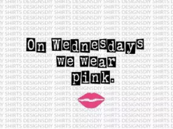 MEAN GIRLS Badge Pack on Wednesdays We Wear Pink Pin Button -  Sweden