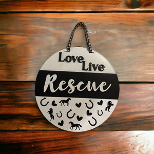Love live rescue door hanger for laser, laser door hanger for glowforge. Layered door hanger svg
