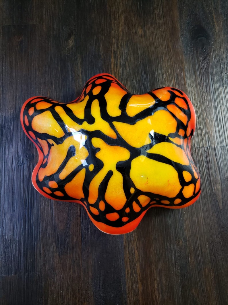 Fused Glass butterfly Bowl Etsy