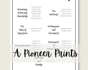 8.5x11 Book of Mormon Doctrinal Mastery Posters for LDS Seminary ...