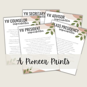 Young Women Responsibilities