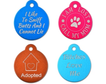 Custom Aluminium Dog Tags, Dog ID tag, pet id tag, dog id tag engraved, personalized dog tag,  Cat Tag, Pet Tag