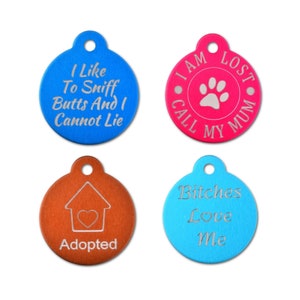 Custom Aluminium Dog Tags, Dog ID tag, pet id tag, dog id tag engraved, personalized dog tag,  Cat Tag, Pet Tag