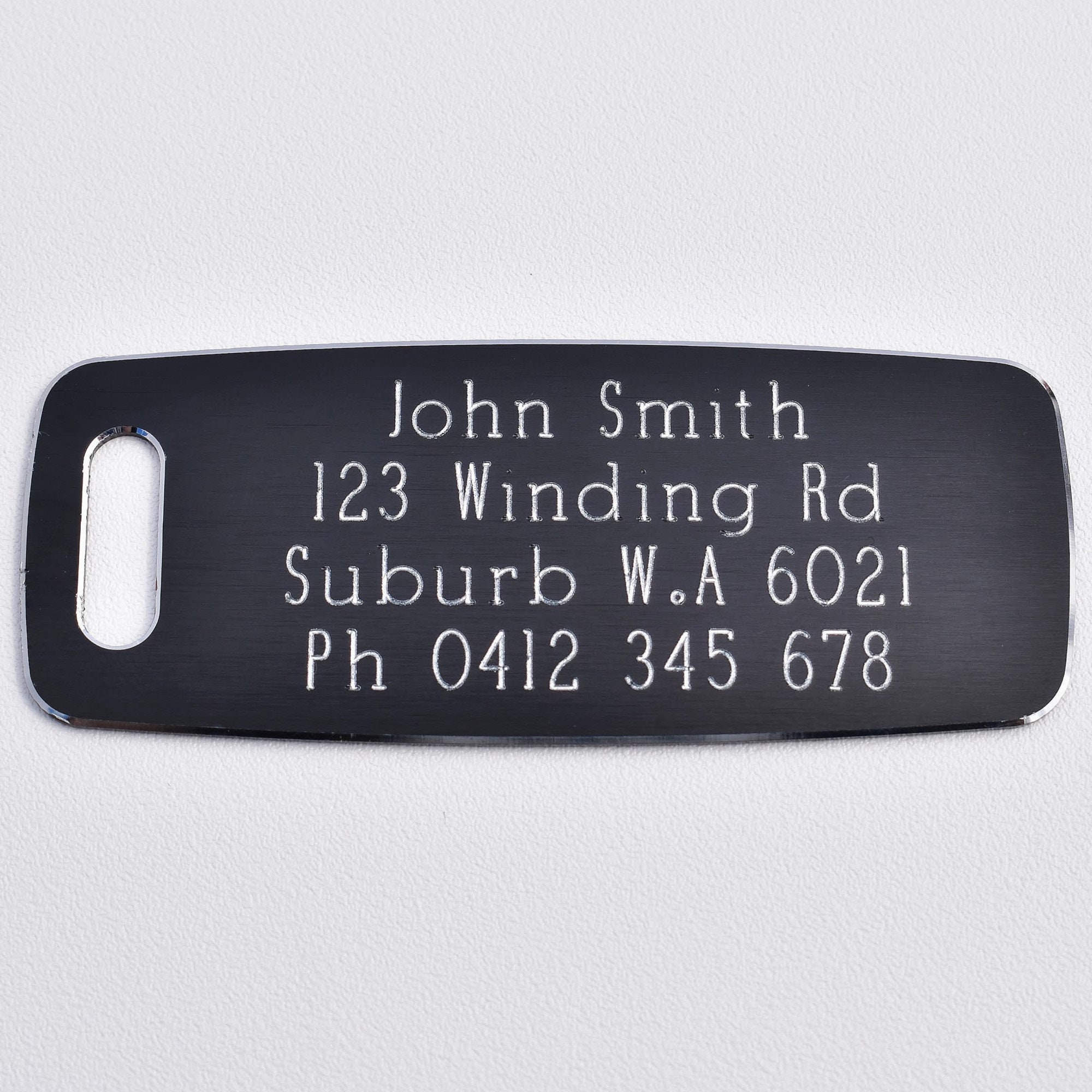 Luggage Metal ID Tags Traditional Deep Engraved Etsy Australia