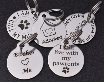 Custom Stainless Steel Dog Tags, Dog ID tag, pet id tag, dog id tag engraved, personalized dog tag, Stainless Steel, Cat Tag, Pet Tag