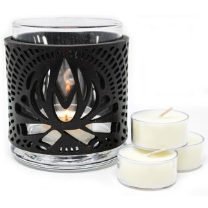 Leather Luminary Candle Set - Campfire