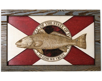 Redfish Florida Flag Art