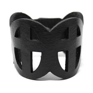 Women&#39;s Leather Cuff - Bold Crosses