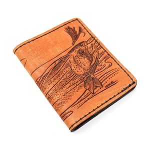 Cartera de cuero - Trucha arcoiris