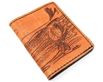 Leather Wallet - Rainbow Trout