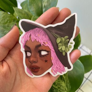 Cute Witch Die-Cut Sticker