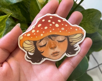 Pilz Mädchen Sticker