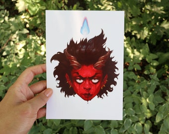 Demon jongen mini afdrukken