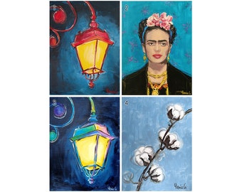 Various Art Prints, Lanterns Small Print, Frida Kahlo Large Art Prints, Flowers Art, Acrylic Print, House Art