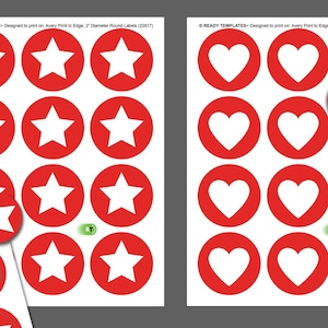 Christmas gift stickers, 2 inch round labels, fits template 22807, labels for friends printable stickers,  label 22807