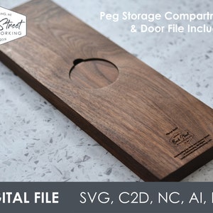 Pacote de arquivos CNC digitais para tabuleiro de cribbage de 3 pistas, download instantâneo, Shapeoko, criação de carboneto, arquivo de design, arquivo de corte, svg, c2d, nc, ai imagem 5